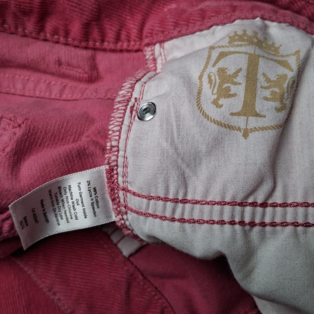 Talbots Corduroy Pants Women Size 2 Curvy Pink Rose Classic Corduroys BH684 - Picture 10 of 13